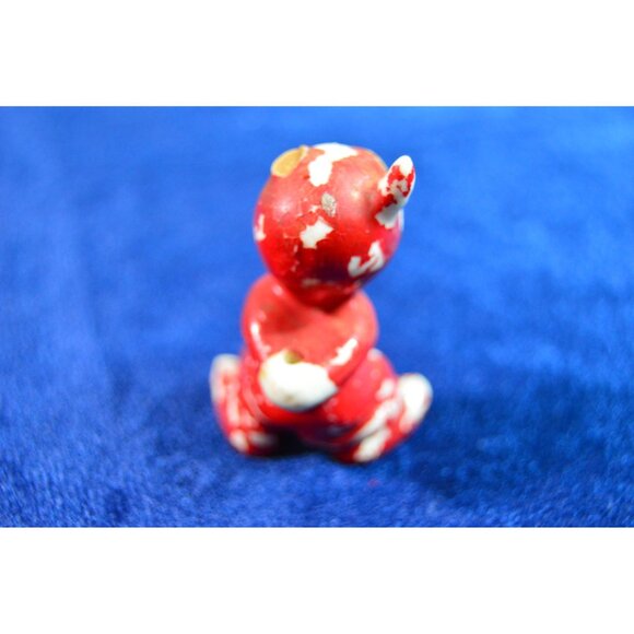 Vintage Pixie Elf Devil Ceramic Figure Red MCM Kitsch Miniature Japan FLAWS - Picture 3 of 9